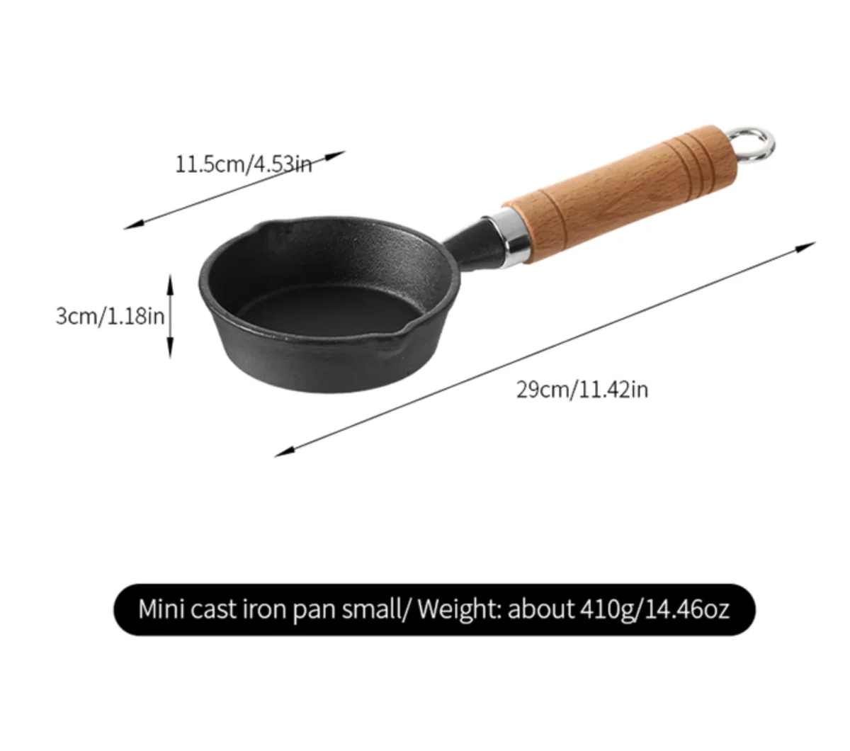 FaSoLa Mini Cast Iron Skillet Fry Pan - Premium Quality Cookware