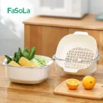 FaSoLa Double Layer Drain Basket for Food Vegetable Fruit Plastic Storage BasketFaSoLa Double Layer Drain Basket for Food Vegetable Fruit Plastic Storage BasketFaSoLa Double Layer Drain Basket for Food Vegetable Fruit Plastic Storage Basket