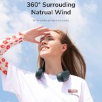 JISULIFE FA12R Neck Fan Rechargeable Fan 4000mAh
