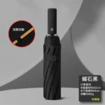 Fully Automatic 12 Rib Strong Wind Resistant Folding Umbrella