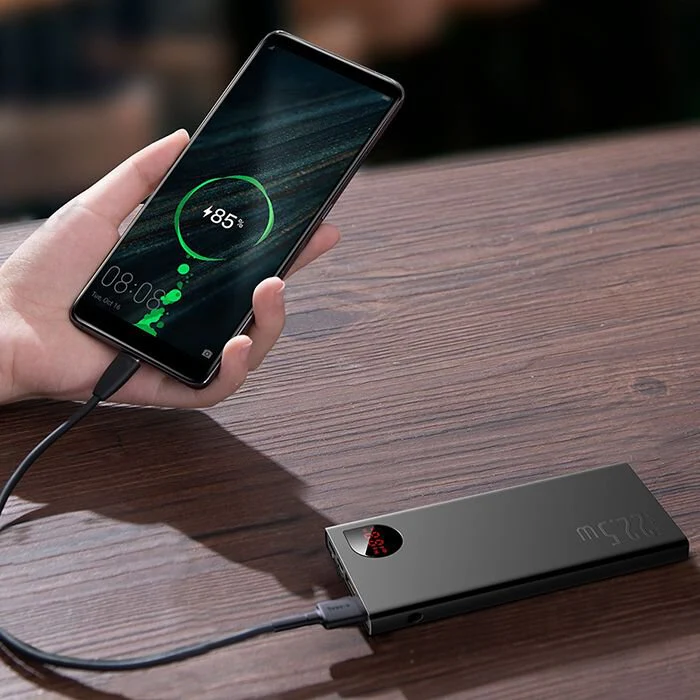 Baseus Adaman Metal Digital Display Quick Charge Power Bank 10000mAh 22.5W Black