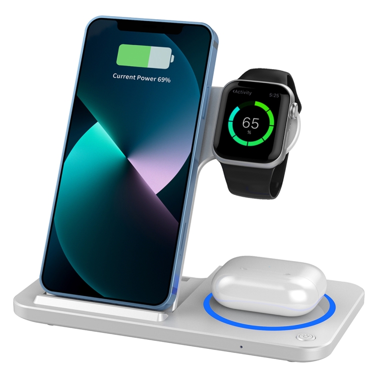 WiWU WI-W020 Foldable 3 in 1 Wireless Charger (1) WiWU Foldable 3-in-1 Wireless Charger