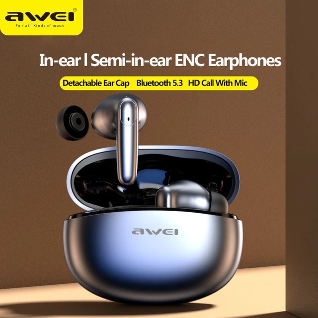 awei-t90-enc-earbuds Awei T90 ENC Semi In-Ear Wireless Speaker