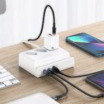 USAMS US-CC160 P1 65W Super Fast Charger & Power Socket