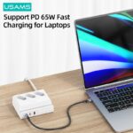 USAMS US-CC160 P1 65W Super Fast Charger & Power Socket