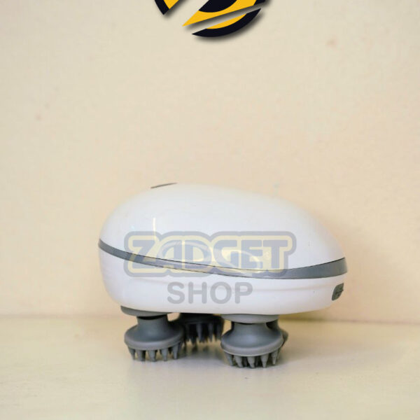 Smart Scalp Massager M0728 white body with four grey silicone massage heads