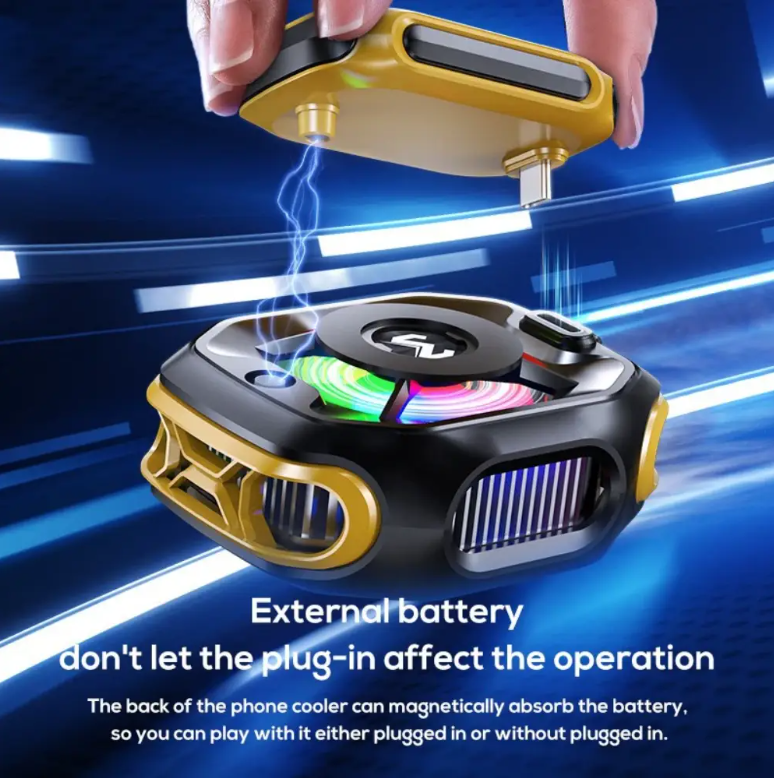 MEMO CX12 Magnetic Phone Cooler 10W Radiator with digital display and magnetic cooling support for gaming phones in Bangladesh