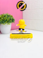 ZOUIVU X BEAR C0665 car dashboard ornament back view with yellow base and parking number display area