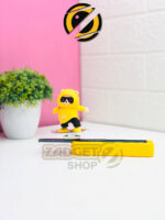 ZOUIVU X BEAR yellow hoodie bear dashboard ornament side view for car decoration and gift use