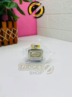 Small black calligraphy ink bottle with a gold cap included with the Vintage Feather Pen Writing Set