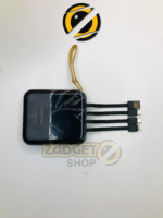 Black Good Cool D301 10000mAh power bank with four integrated charging cables