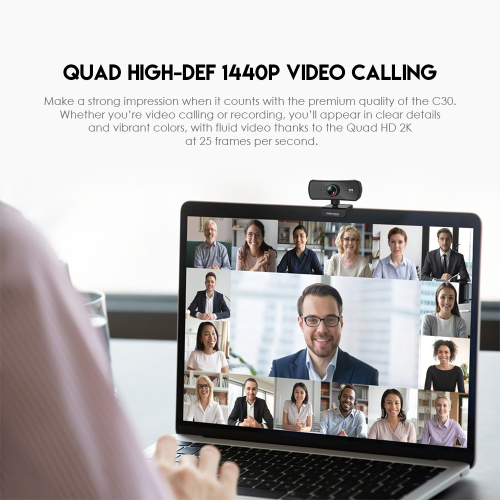 Fantech Luminous C30 2K webcam for Zoom meetings and Quad HD 1440p video calling