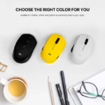 Fantech GO W190D Dual Mode Wireless Mouse available in black white and yellow