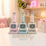 C60 Wireless Karaoke Speaker with Microphone in pink, mint blue and cream colour options