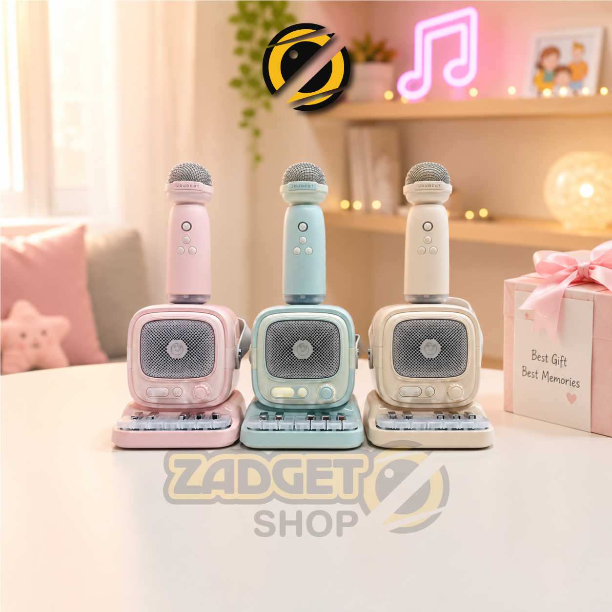 C60 Wireless Karaoke Speaker with Microphone Colour Options C60 Wireless Karaoke Speaker with Microphone in pink, mint blue and cream colour options