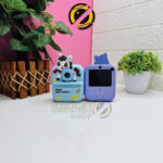 Children’s Fun Instant Print Camera front and back view in sky blue and purple colors